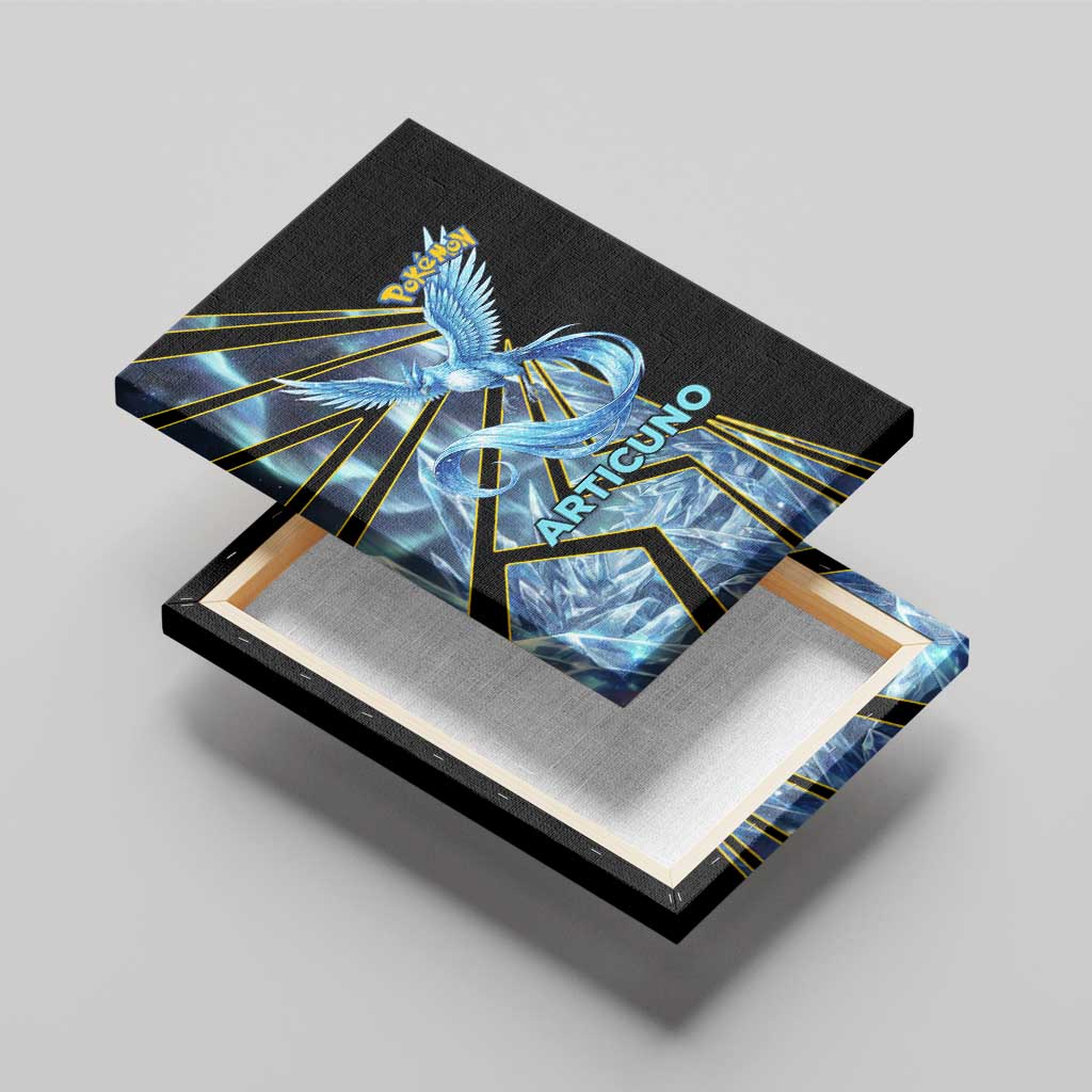 Articuno Poké Canvas Wall Art Frost Crystal Comic Style