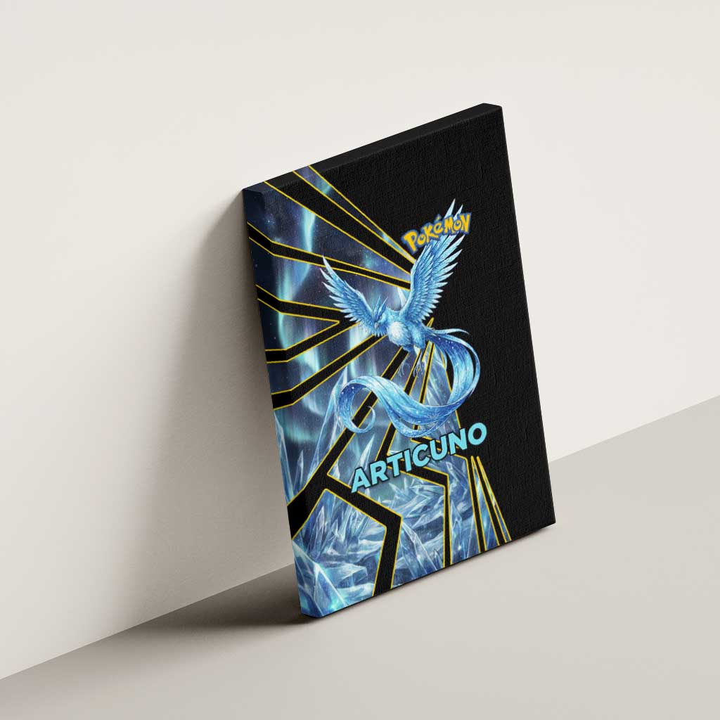 Articuno Poké Canvas Wall Art Frost Crystal Comic Style