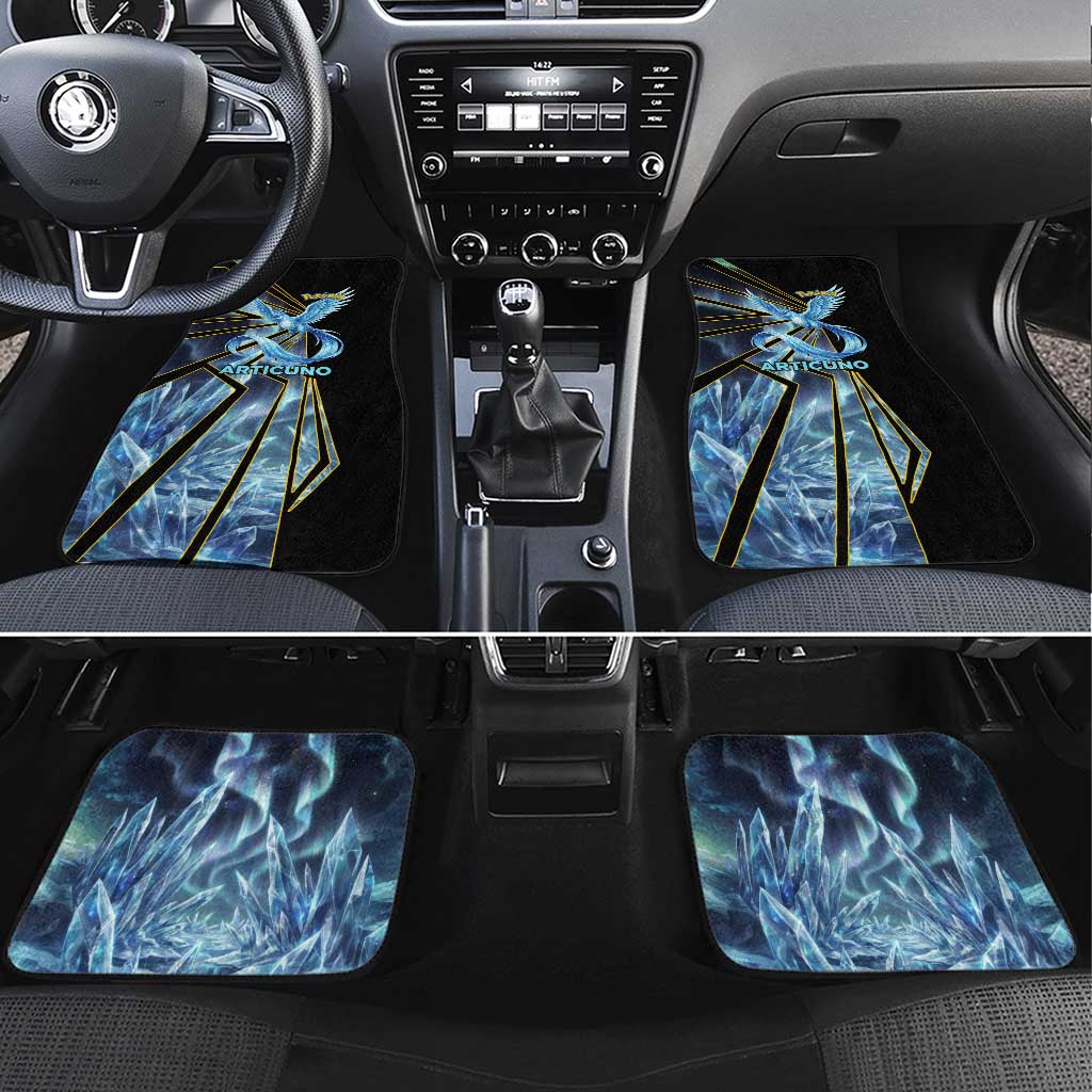 Articuno Poké Car Mats Frost Crystal Comic Style