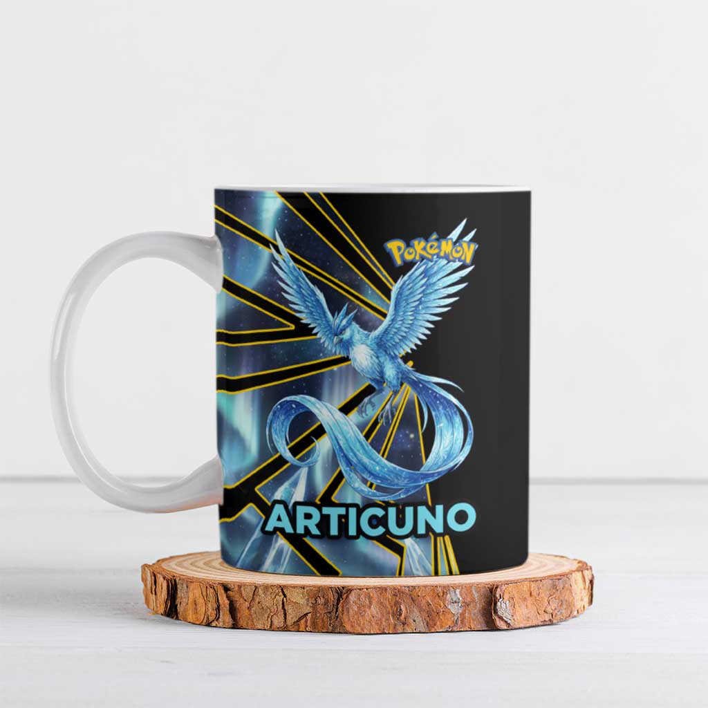Articuno Poké Ceramic Mug Frost Crystal Comic Style