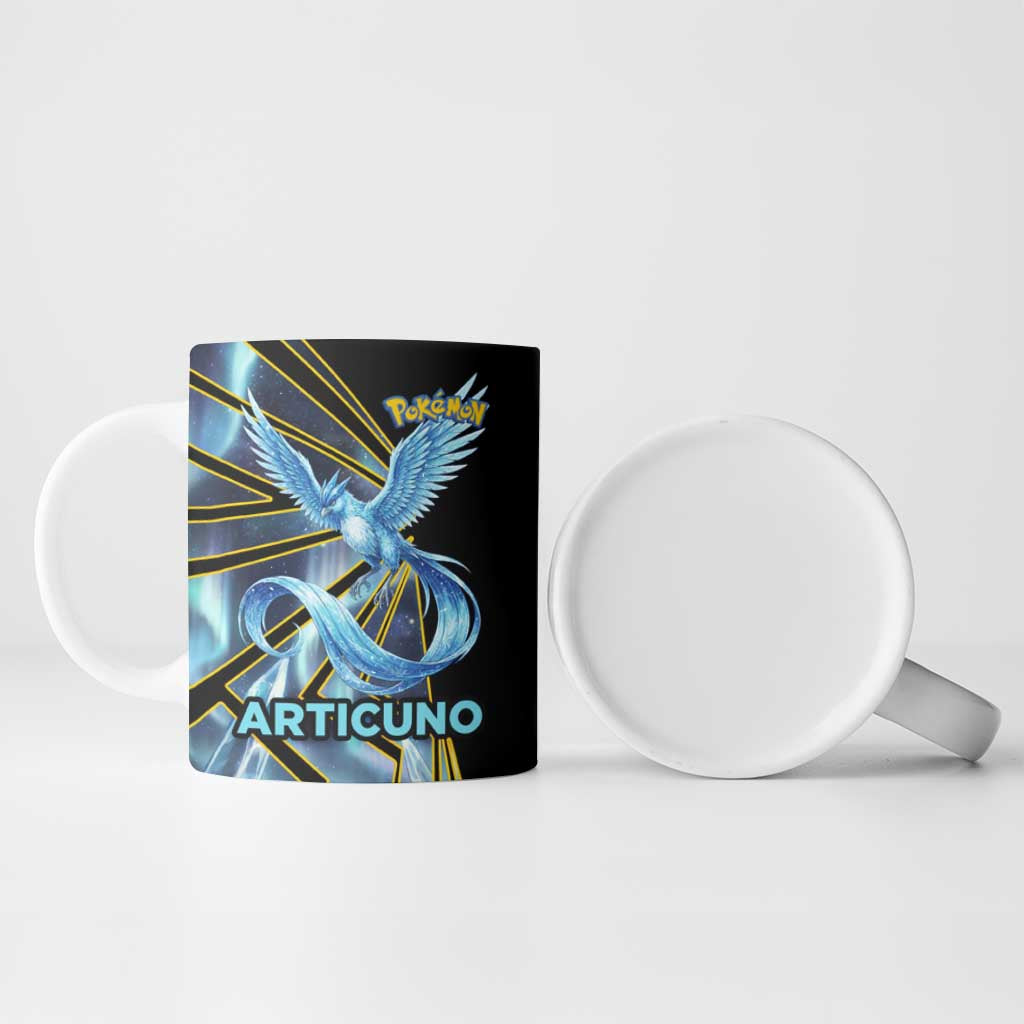Articuno Poké Ceramic Mug Frost Crystal Comic Style