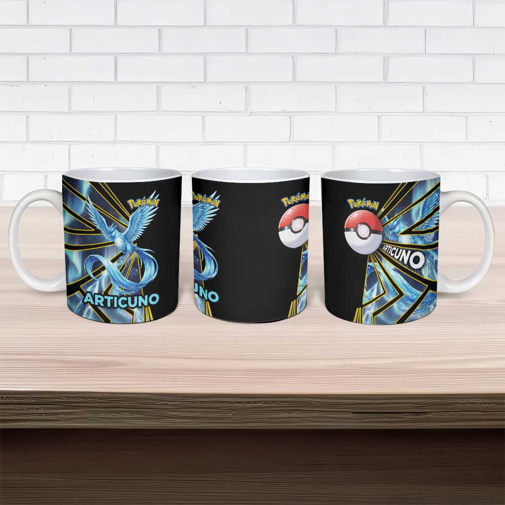 Articuno Poké Ceramic Mug Frost Crystal Comic Style