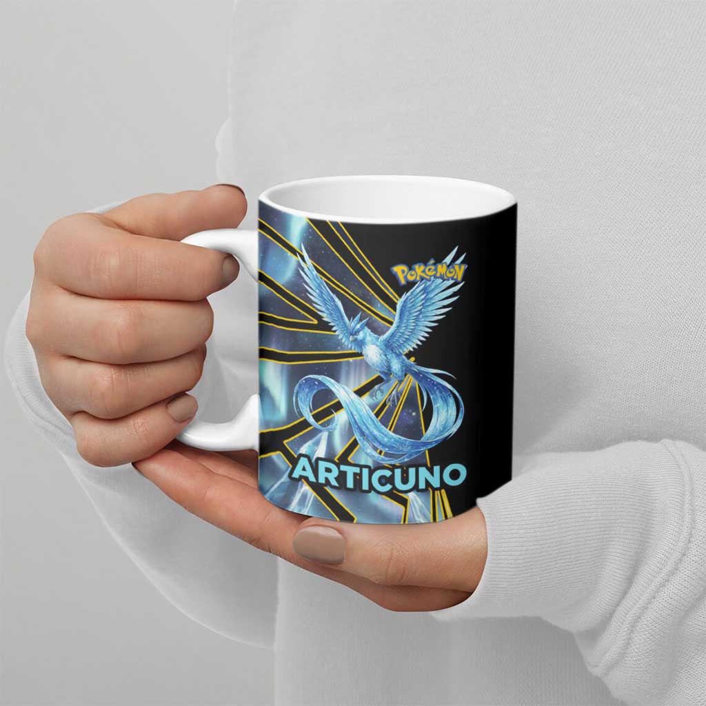 Articuno Poké Ceramic Mug Frost Crystal Comic Style