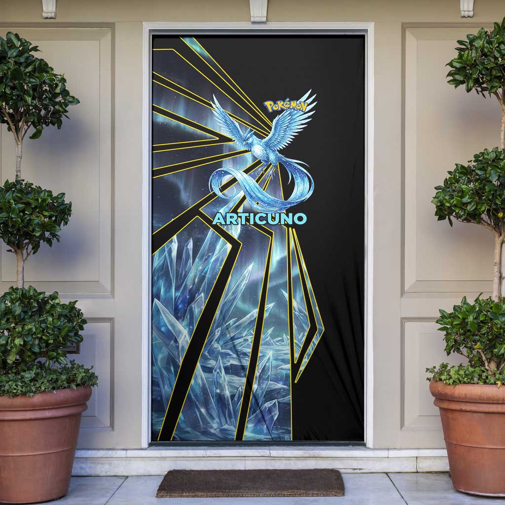 Articuno Poké Door Cover Frost Crystal Comic Style