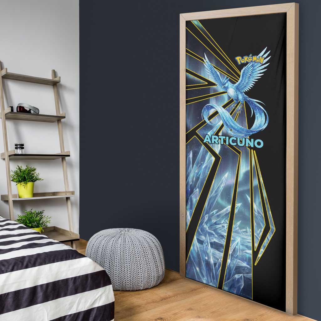 Articuno Poké Door Cover Frost Crystal Comic Style