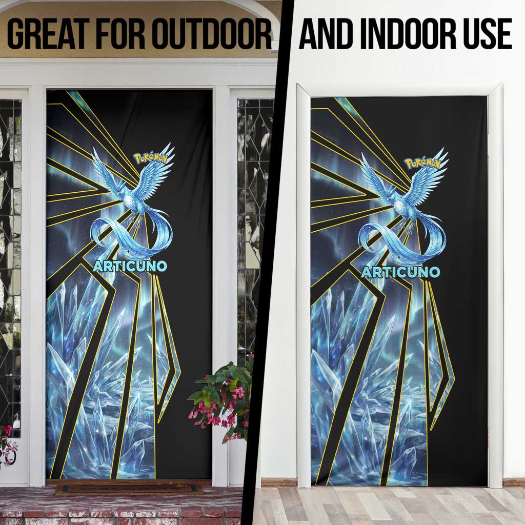 Articuno Poké Door Cover Frost Crystal Comic Style