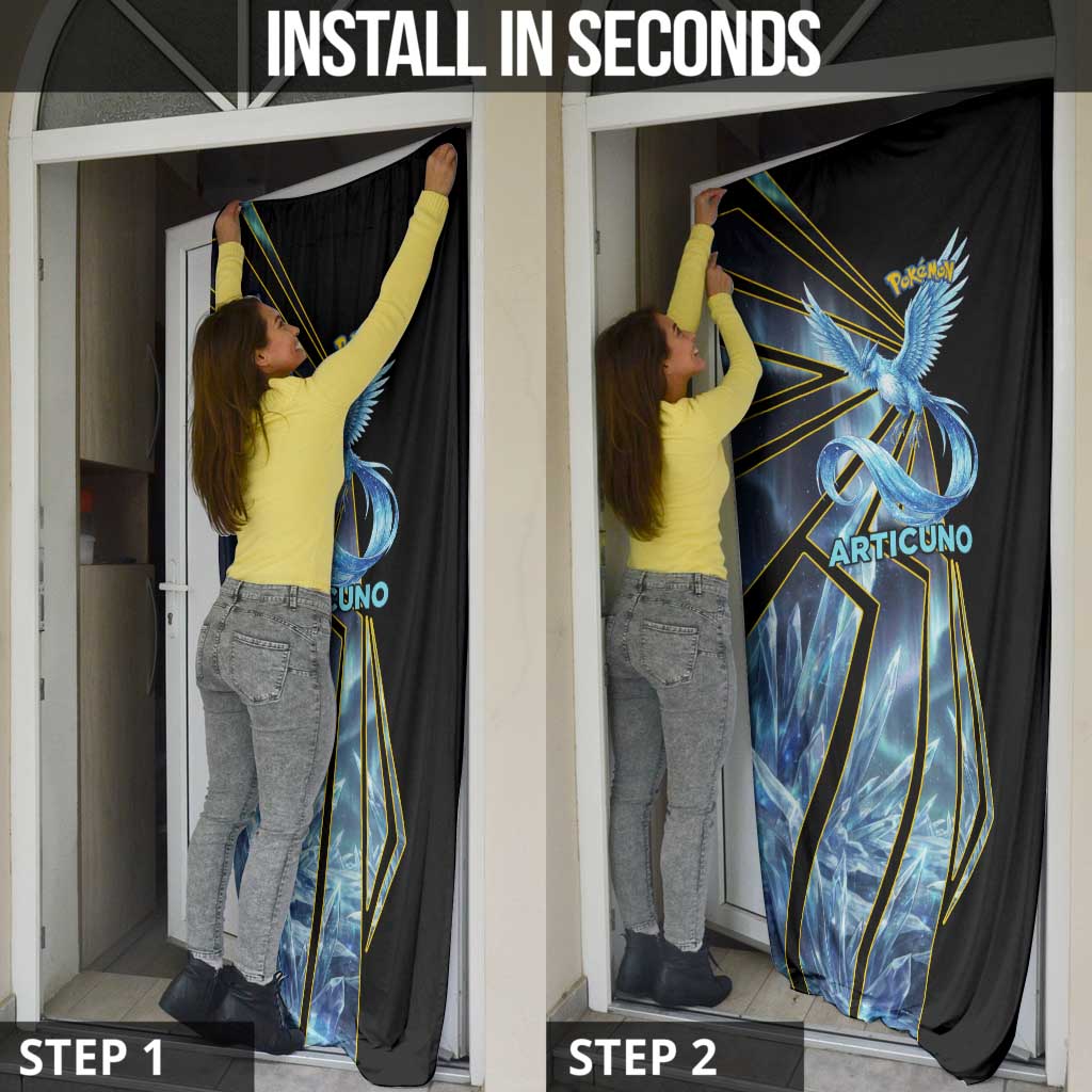 Articuno Poké Door Cover Frost Crystal Comic Style