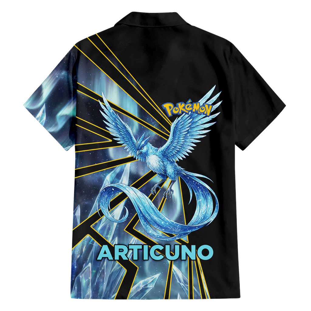 Articuno Poké Family Matching Summer Maxi Dress and Hawaiian Shirt Frost Crystal Comic Style