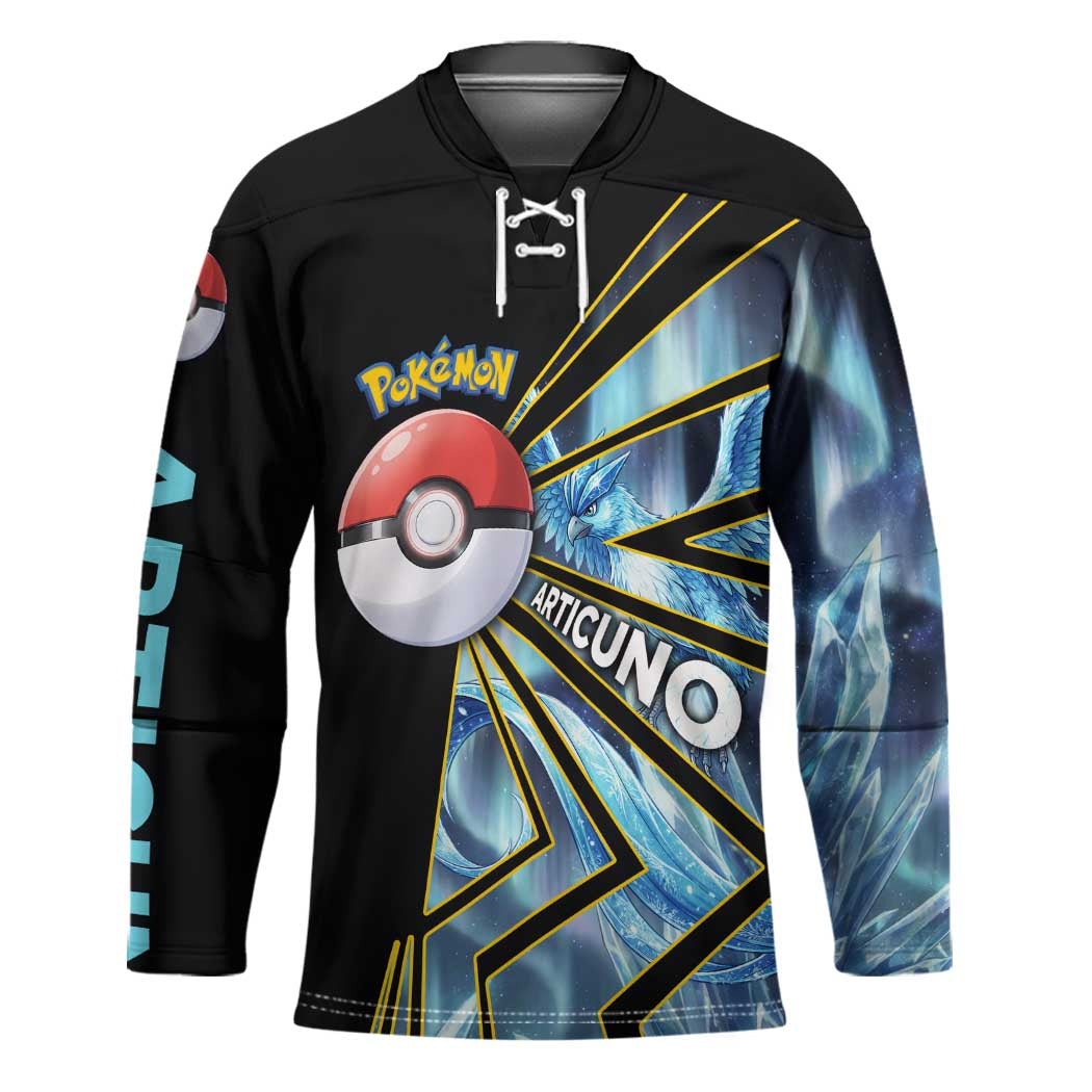 Articuno Poké Hockey Jersey Frost Crystal Comic Style
