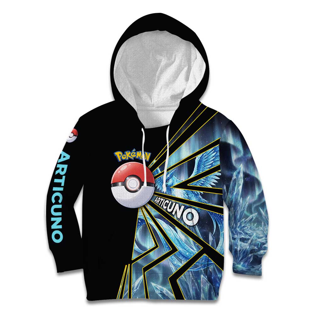 Articuno Poké Kid Hoodie Frost Crystal Comic Style