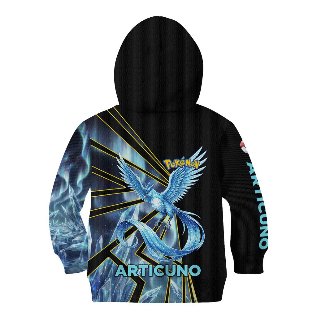 Articuno Poké Kid Hoodie Frost Crystal Comic Style