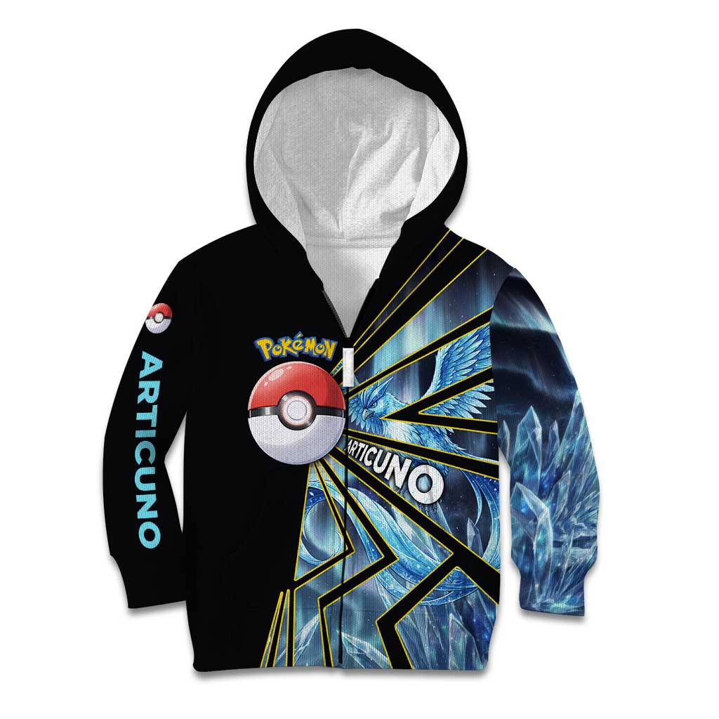 Articuno Poké Kid Hoodie Frost Crystal Comic Style