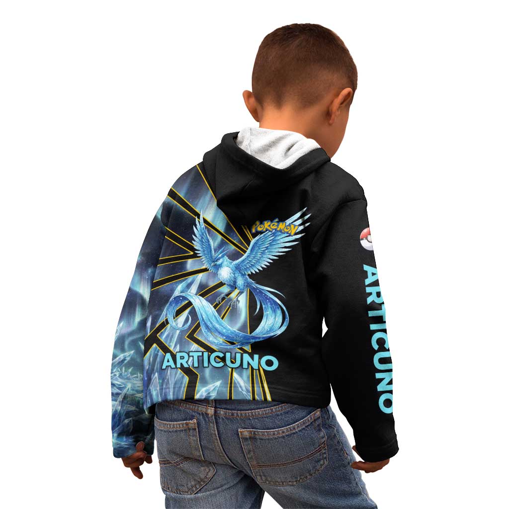 Articuno Poké Kid Hoodie Frost Crystal Comic Style