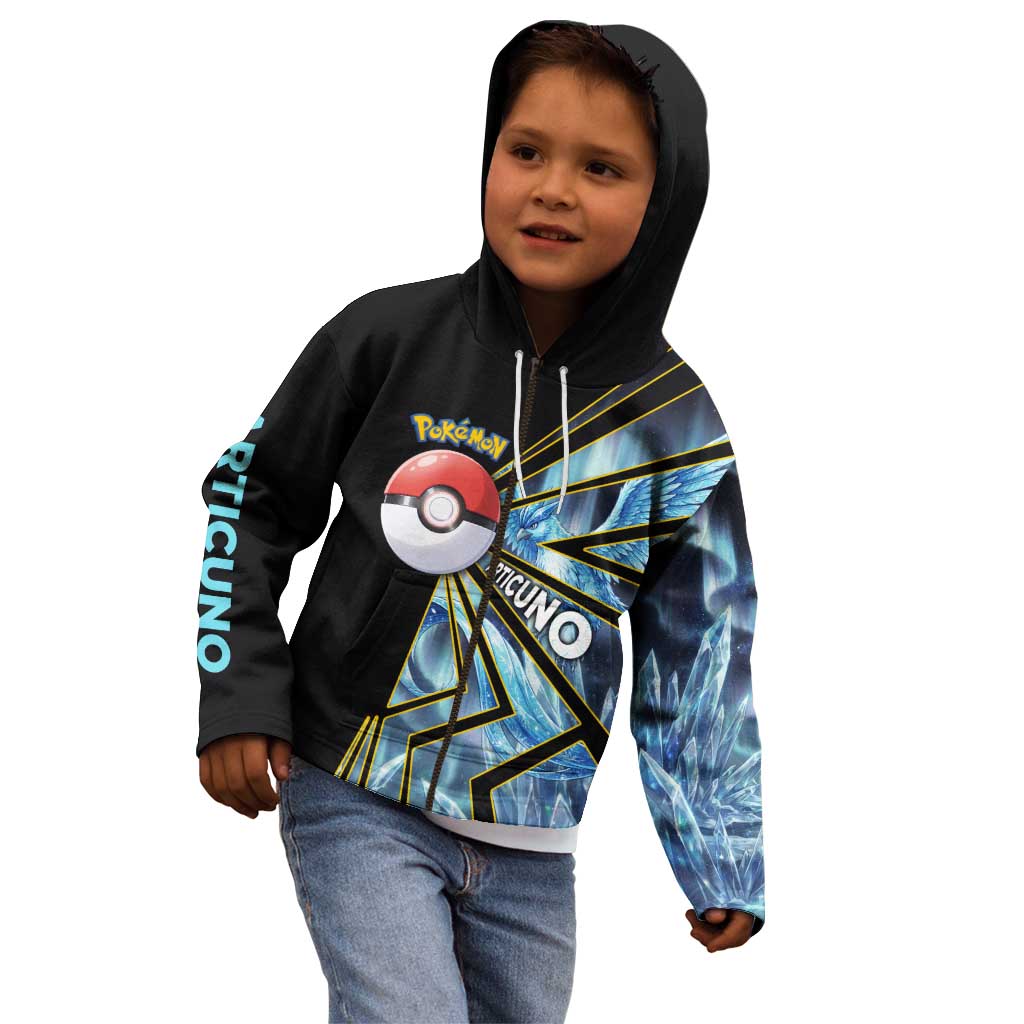 Articuno Poké Kid Hoodie Frost Crystal Comic Style