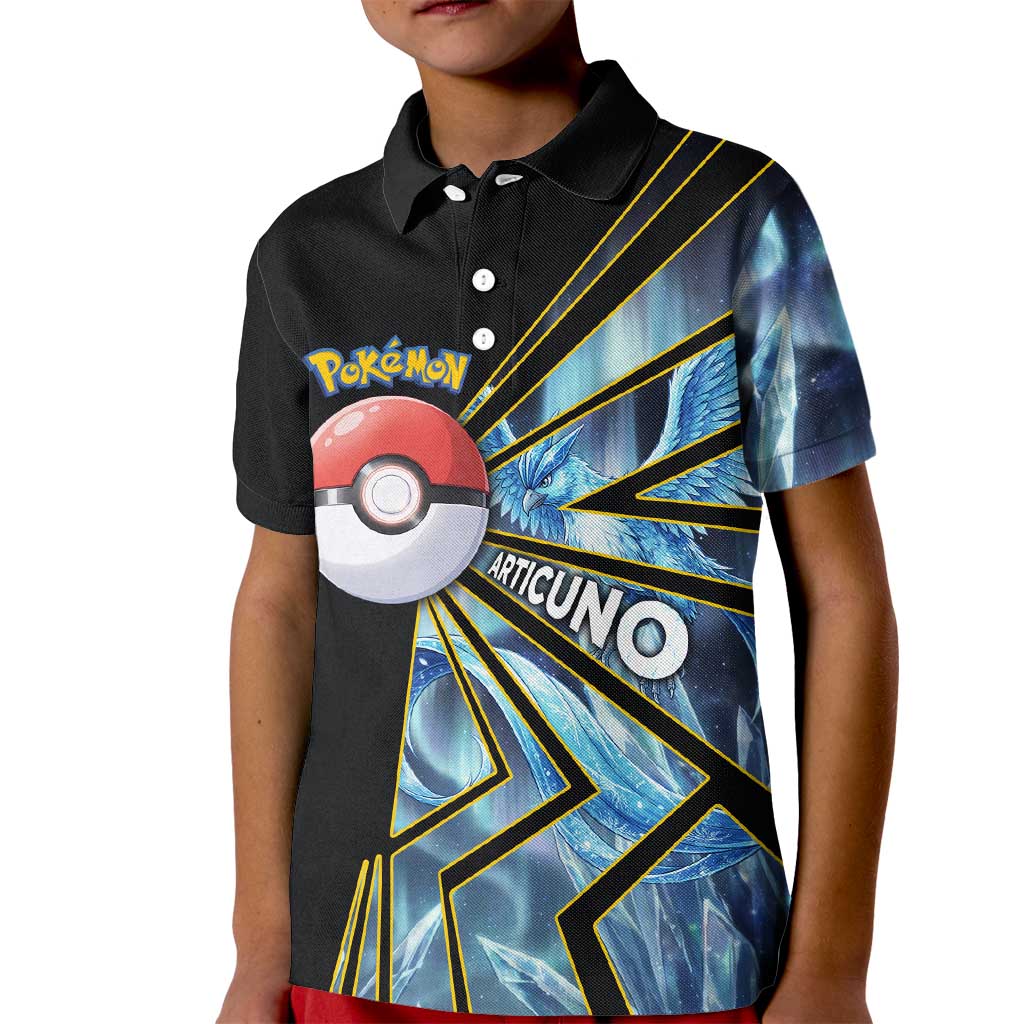 Articuno Poké Kid Polo Shirt Frost Crystal Comic Style