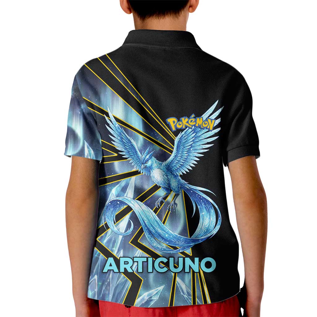 Articuno Poké Kid Polo Shirt Frost Crystal Comic Style