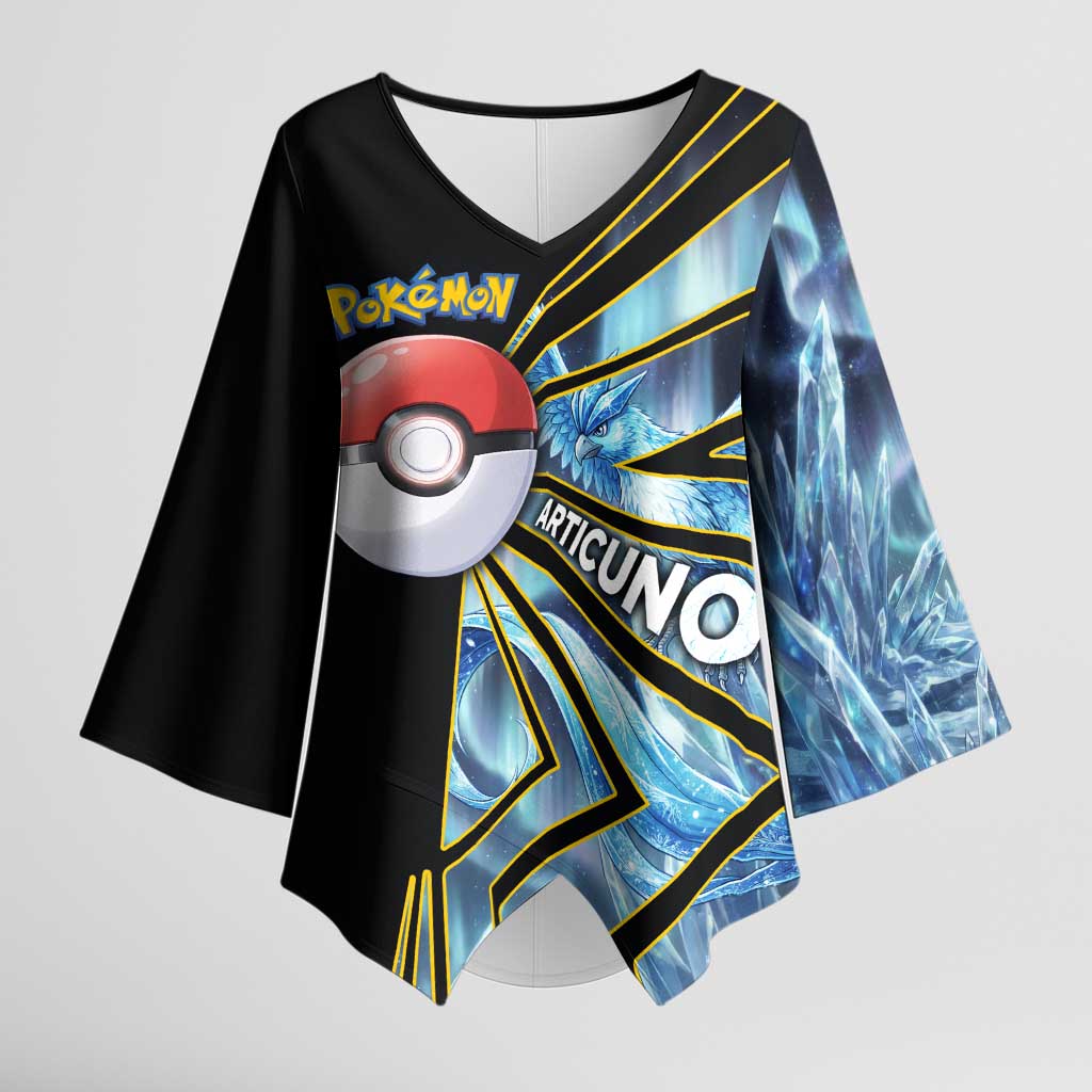 Articuno Poké Kimono Sleeve Blouse Frost Crystal Comic Style