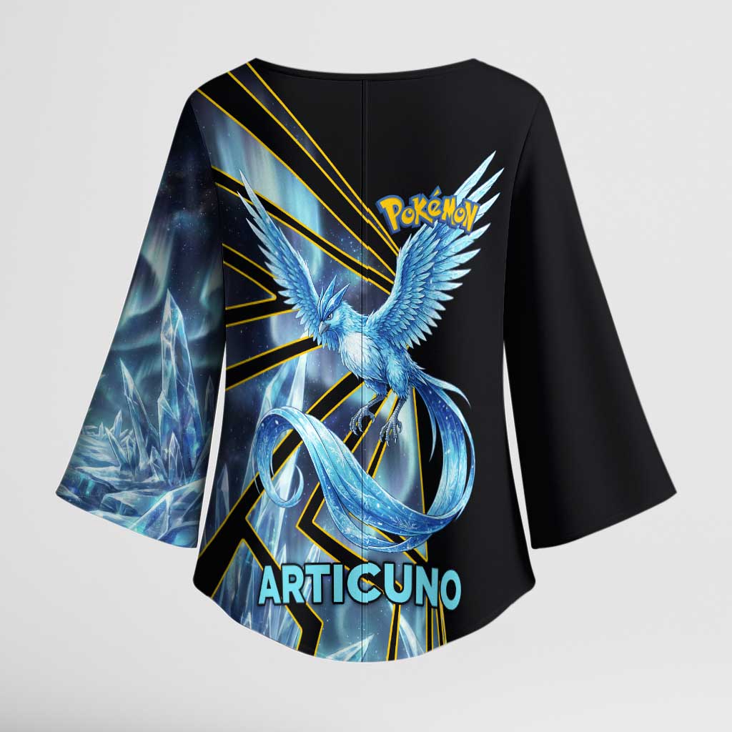 Articuno Poké Kimono Sleeve Blouse Frost Crystal Comic Style