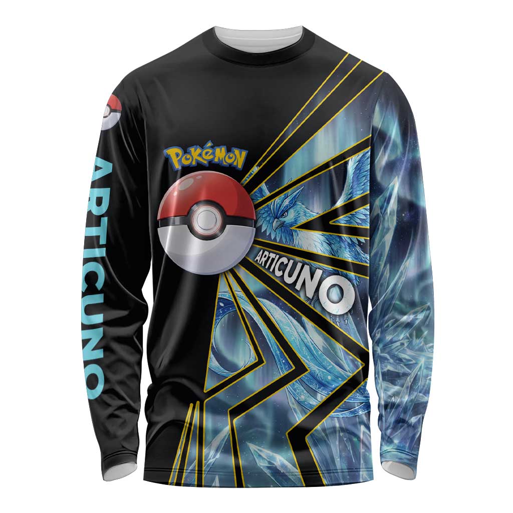Articuno Poké Long Sleeve Shirt Frost Crystal Comic Style