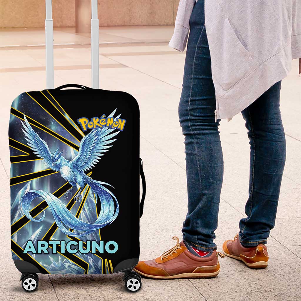Articuno Poké Luggage Cover Frost Crystal Comic Style