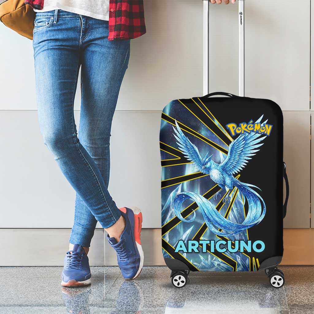 Articuno Poké Luggage Cover Frost Crystal Comic Style