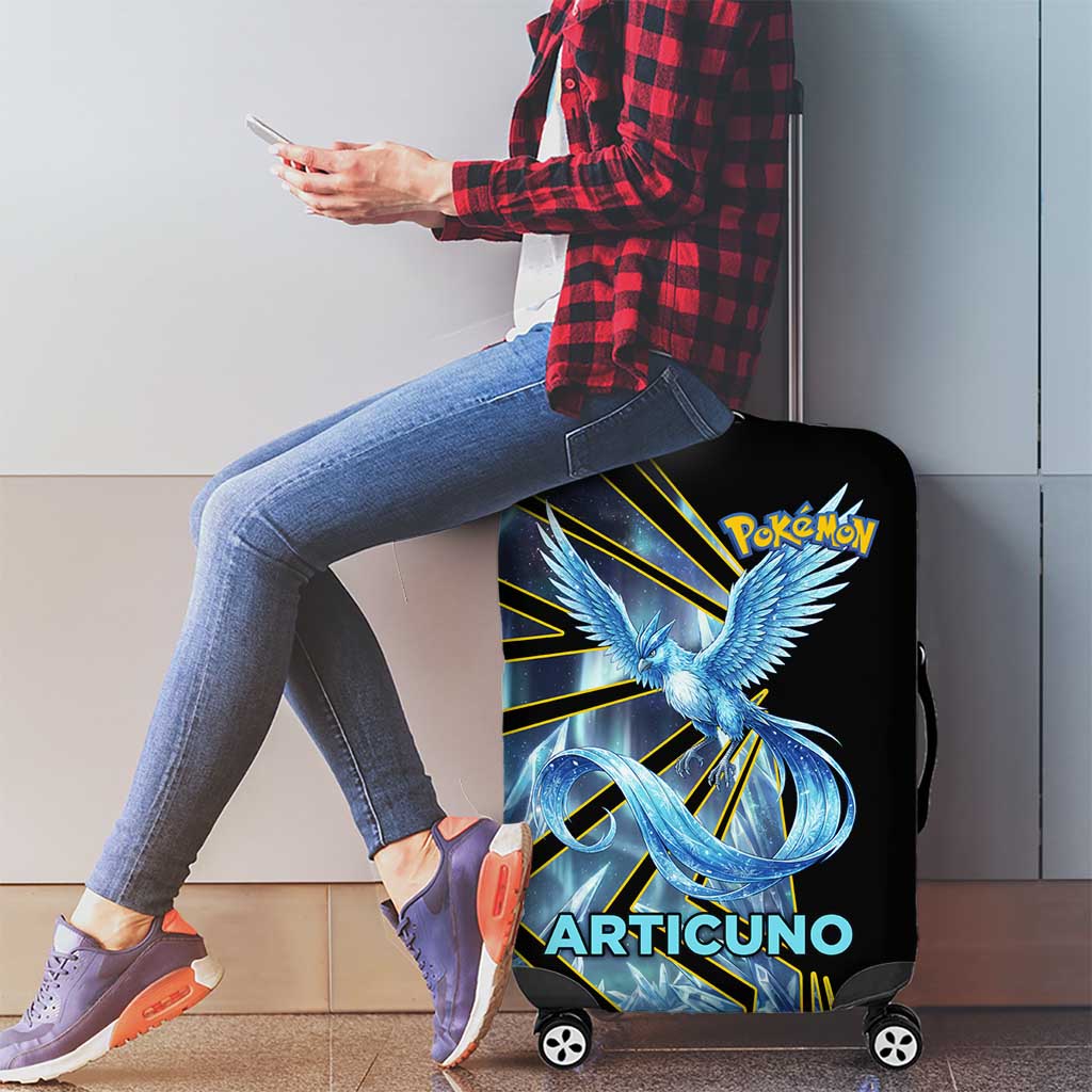 Articuno Poké Luggage Cover Frost Crystal Comic Style
