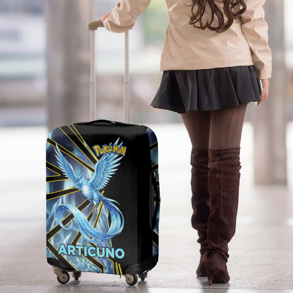 Articuno Poké Luggage Cover Frost Crystal Comic Style