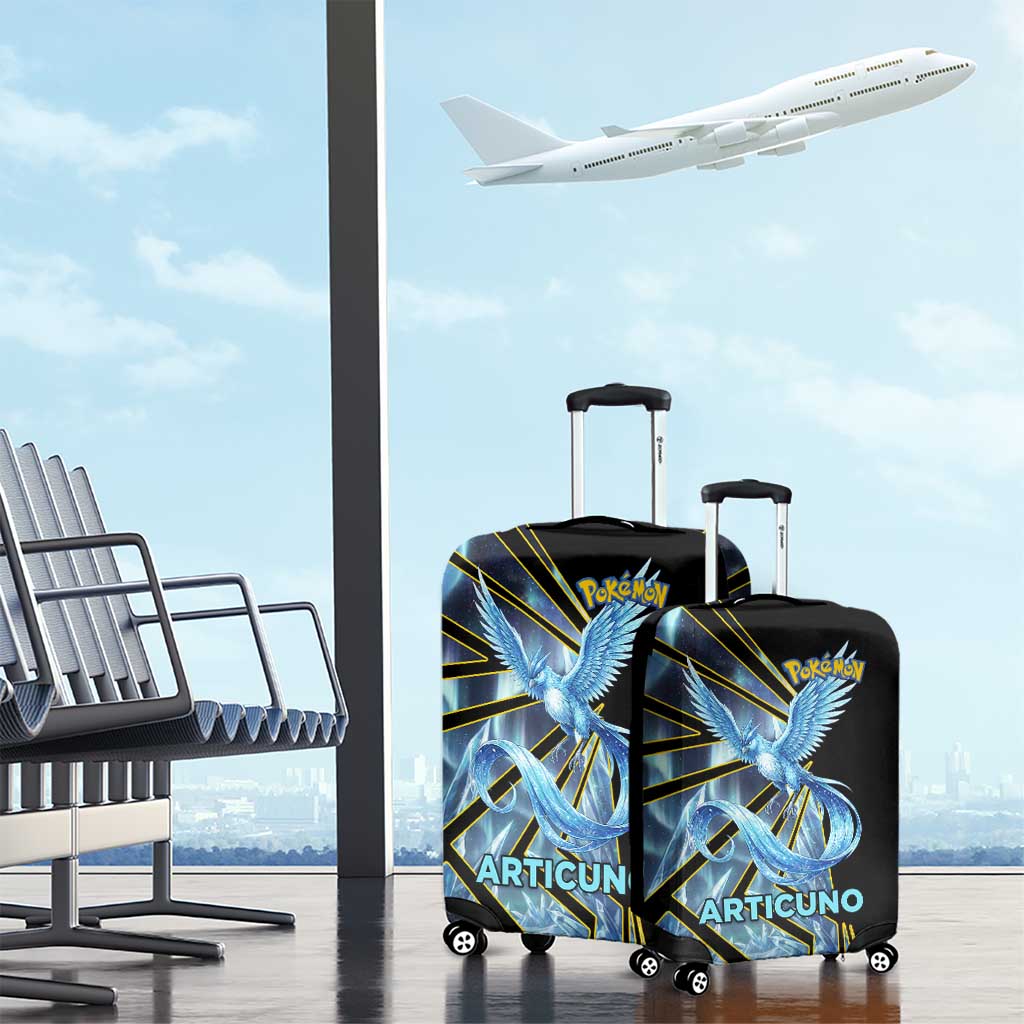 Articuno Poké Luggage Cover Frost Crystal Comic Style