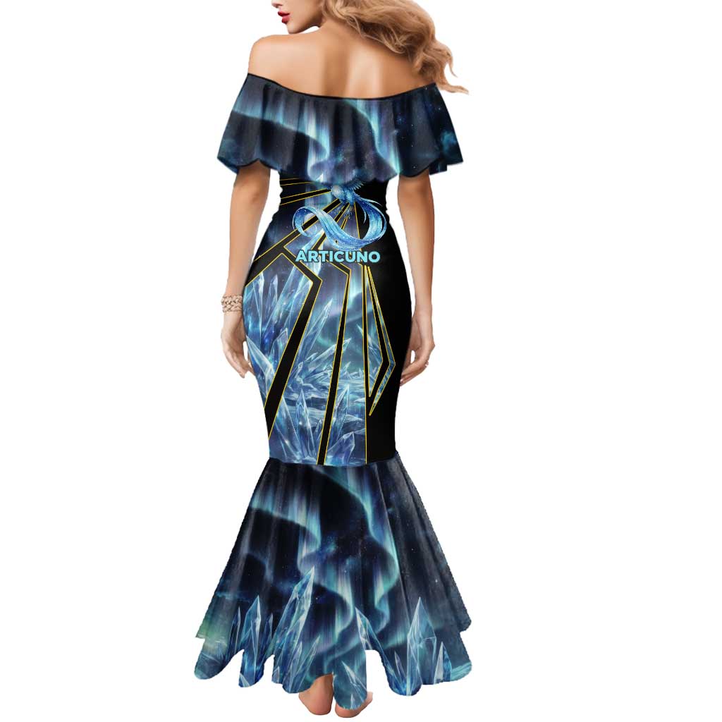 Articuno Poké Mermaid Dress Frost Crystal Comic Style