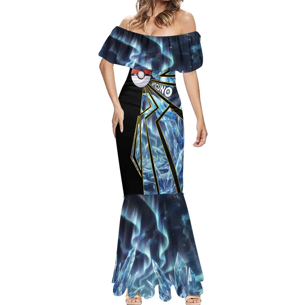 Articuno Poké Mermaid Dress Frost Crystal Comic Style
