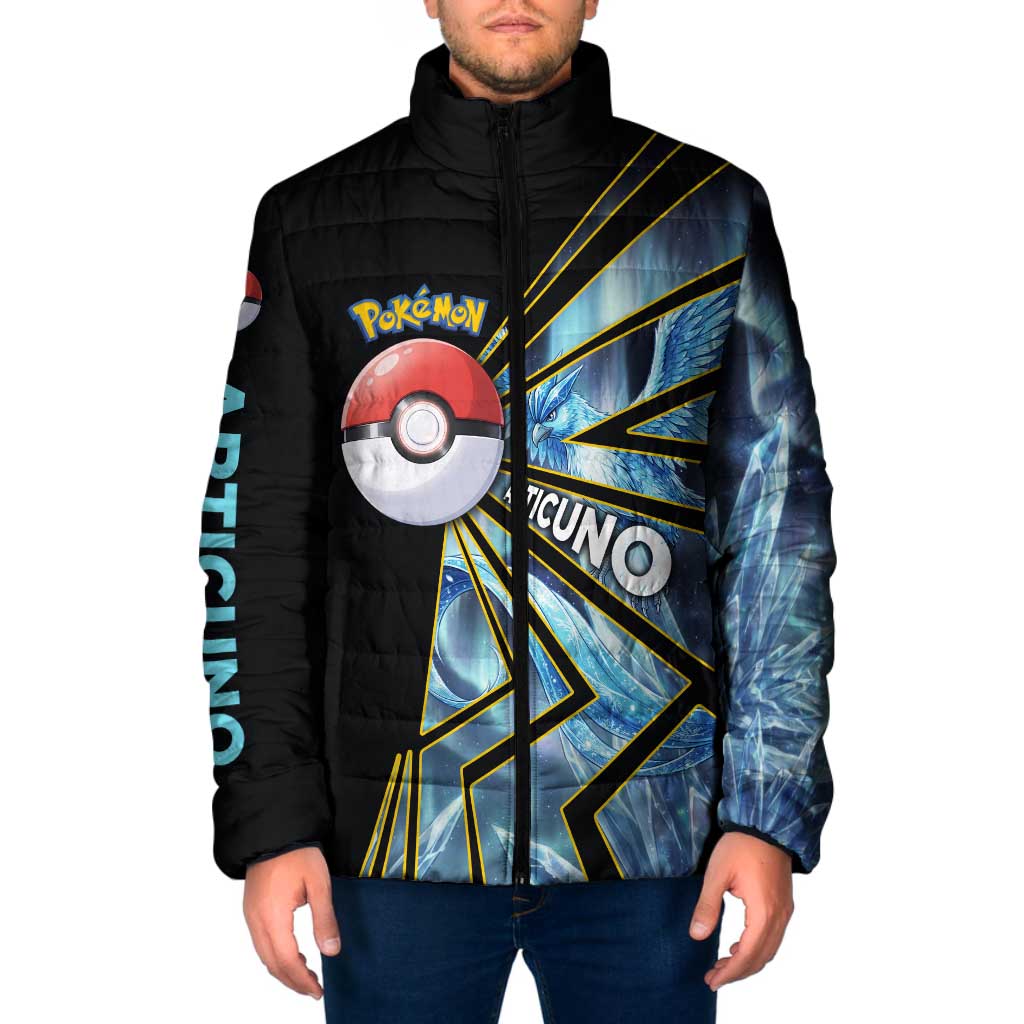 Articuno Poké Padded Jacket Frost Crystal Comic Style