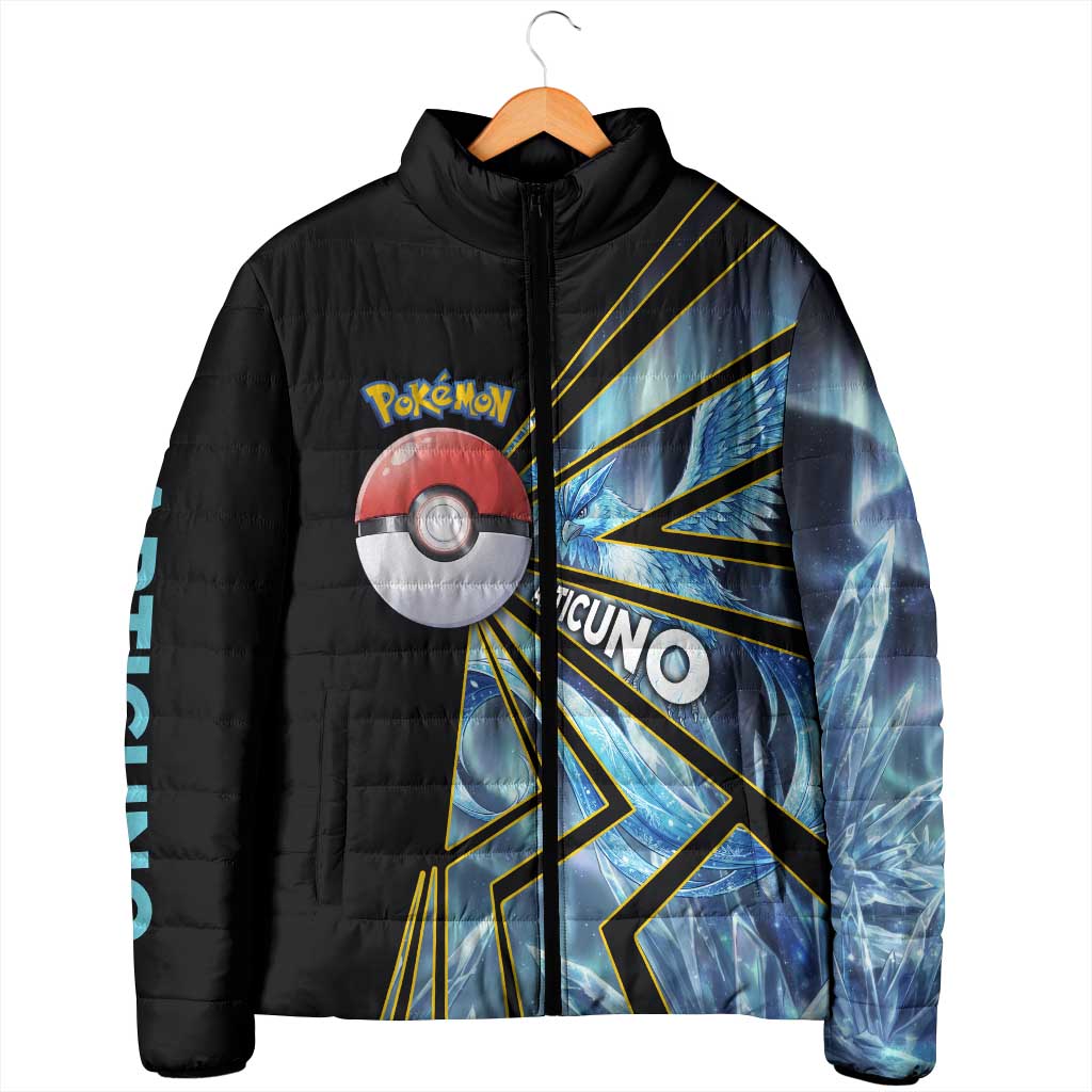 Articuno Poké Padded Jacket Frost Crystal Comic Style