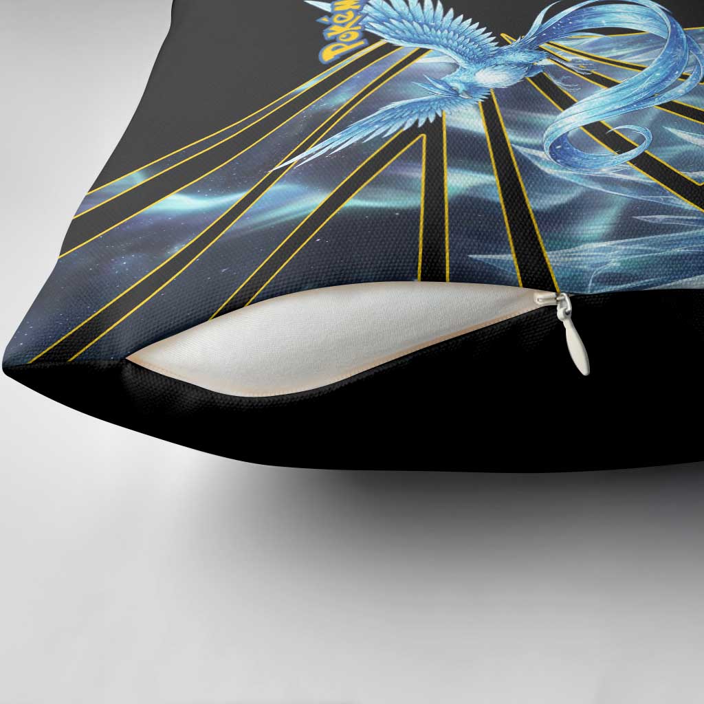 Articuno Poké Pillow Cover Frost Crystal Comic Style