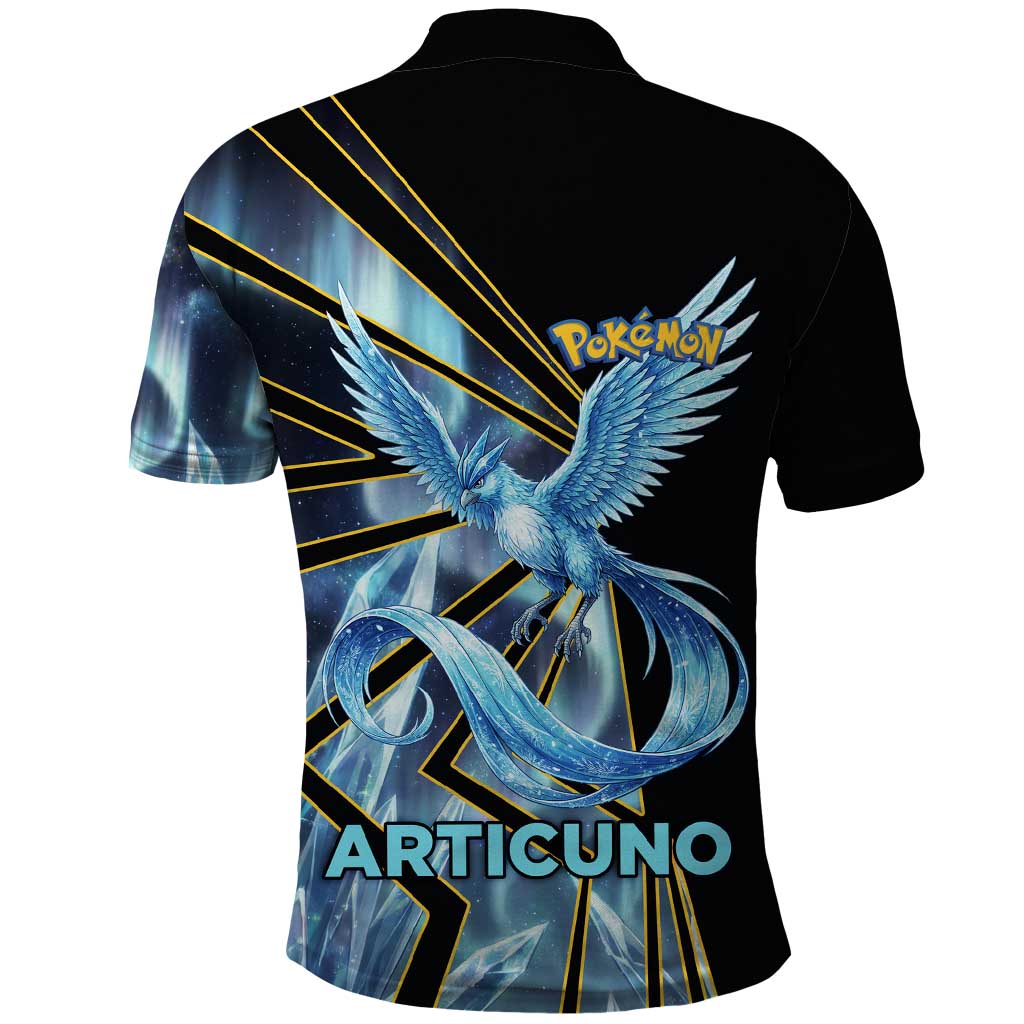 Articuno Poké Polo Shirt Frost Crystal Comic Style
