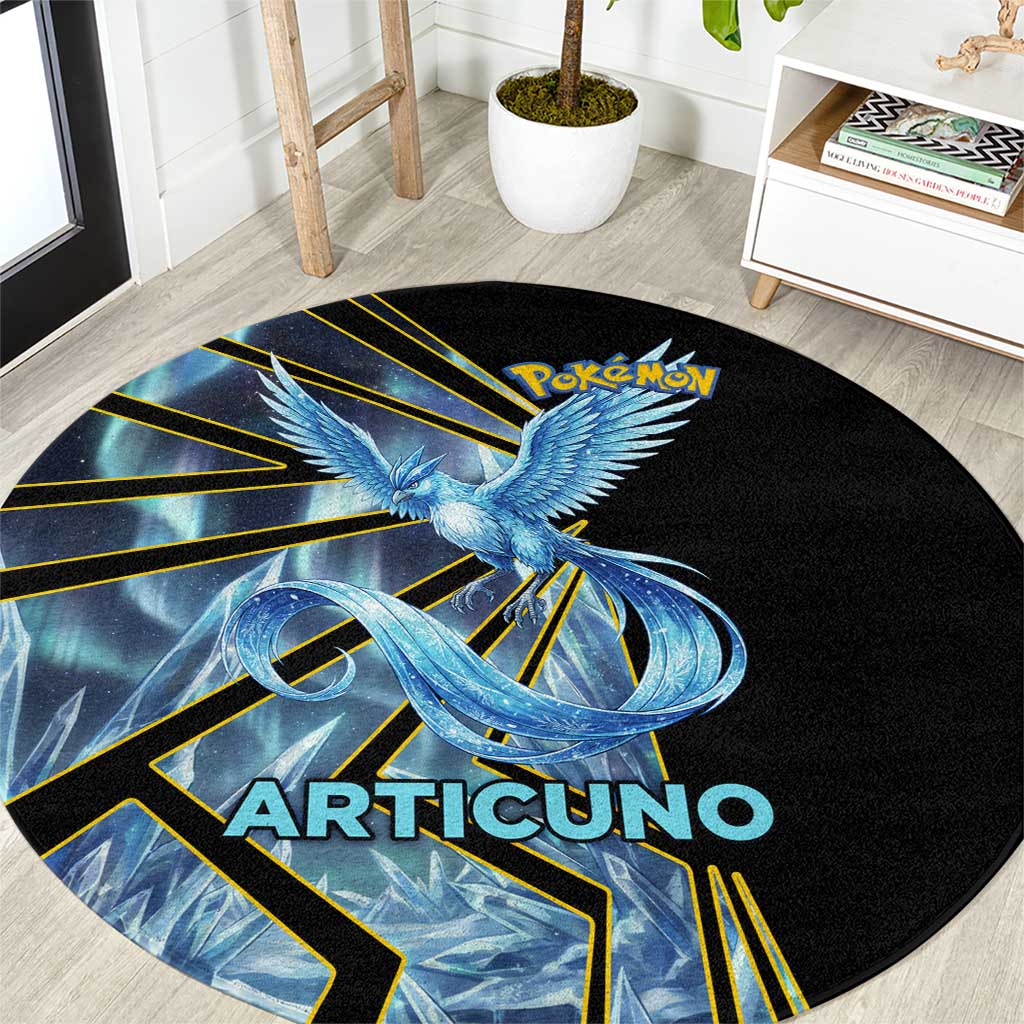 Articuno Poké Round Carpet Frost Crystal Comic Style