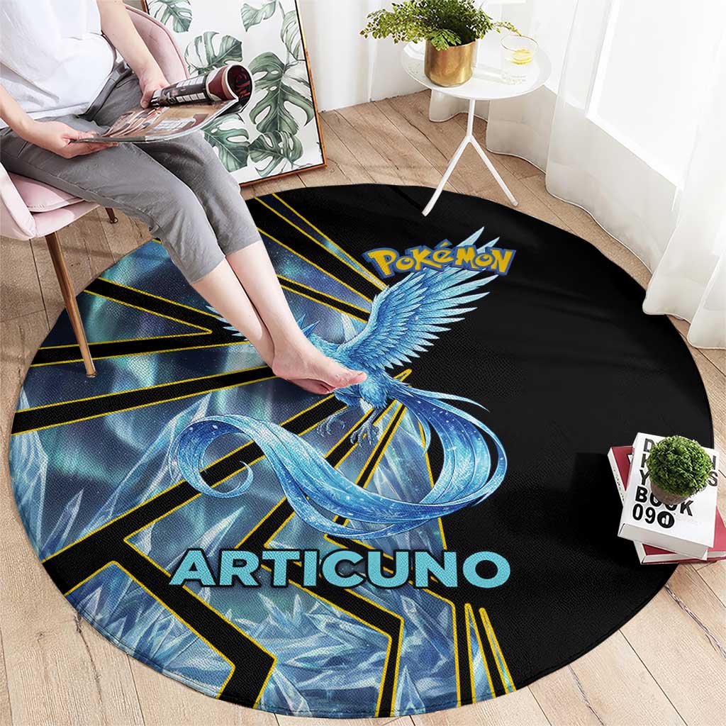 Articuno Poké Round Carpet Frost Crystal Comic Style