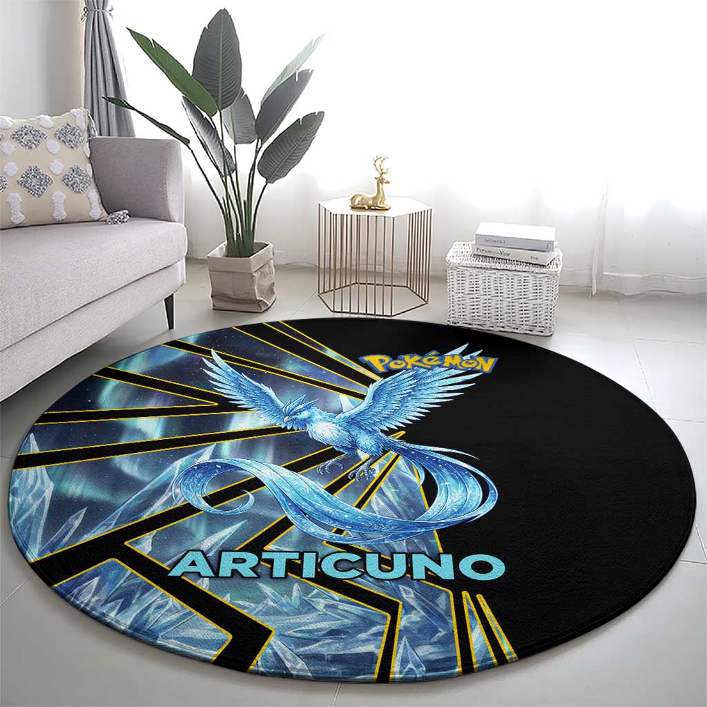 Articuno Poké Round Carpet Frost Crystal Comic Style