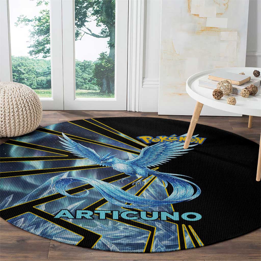 Articuno Poké Round Carpet Frost Crystal Comic Style