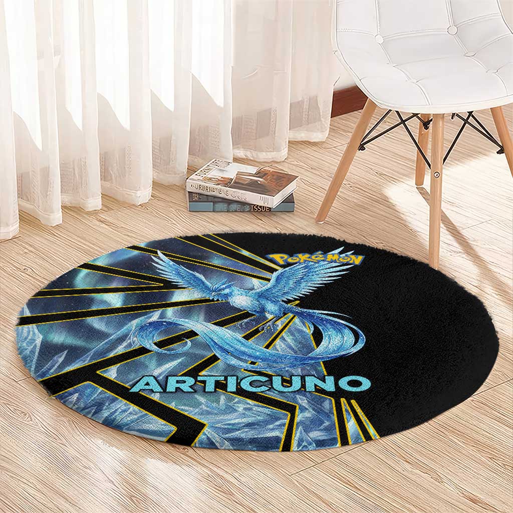 Articuno Poké Round Carpet Frost Crystal Comic Style