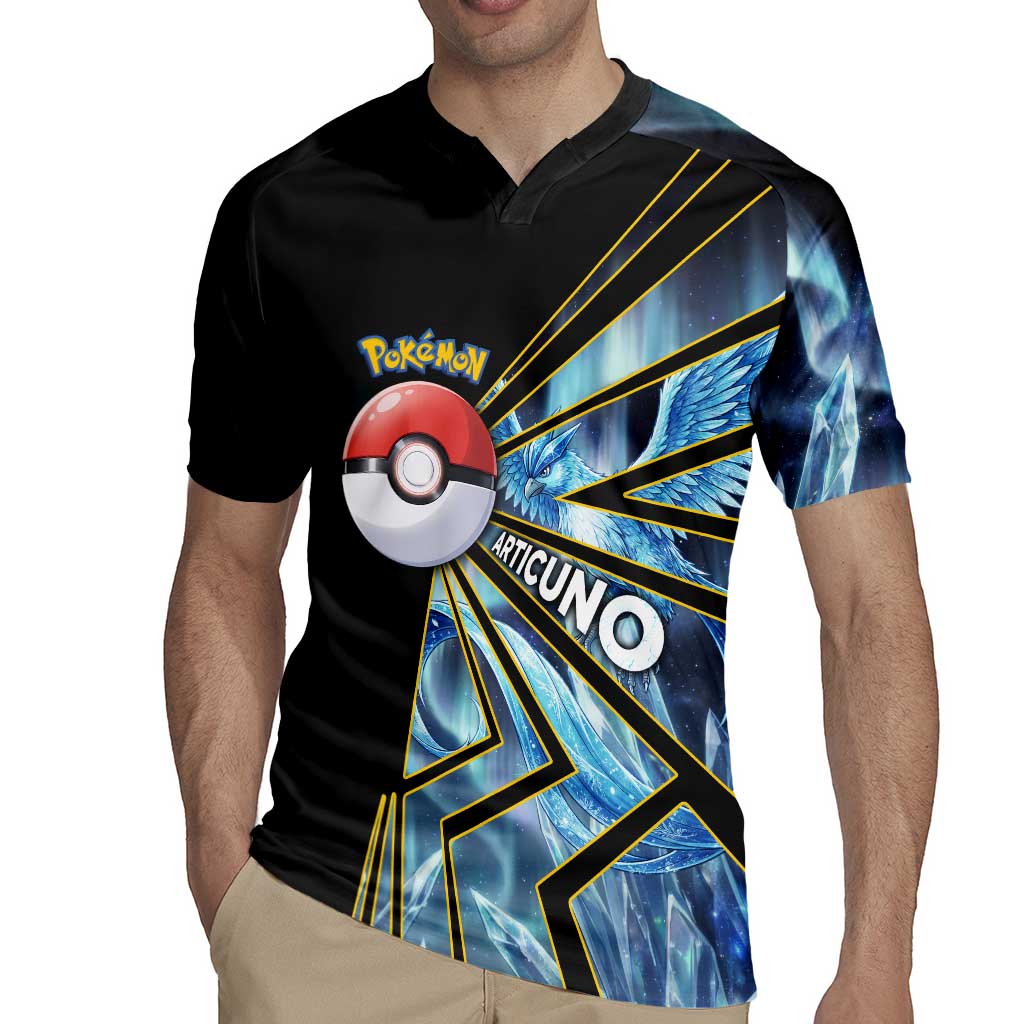 Articuno Poké Rugby Jersey Frost Crystal Comic Style