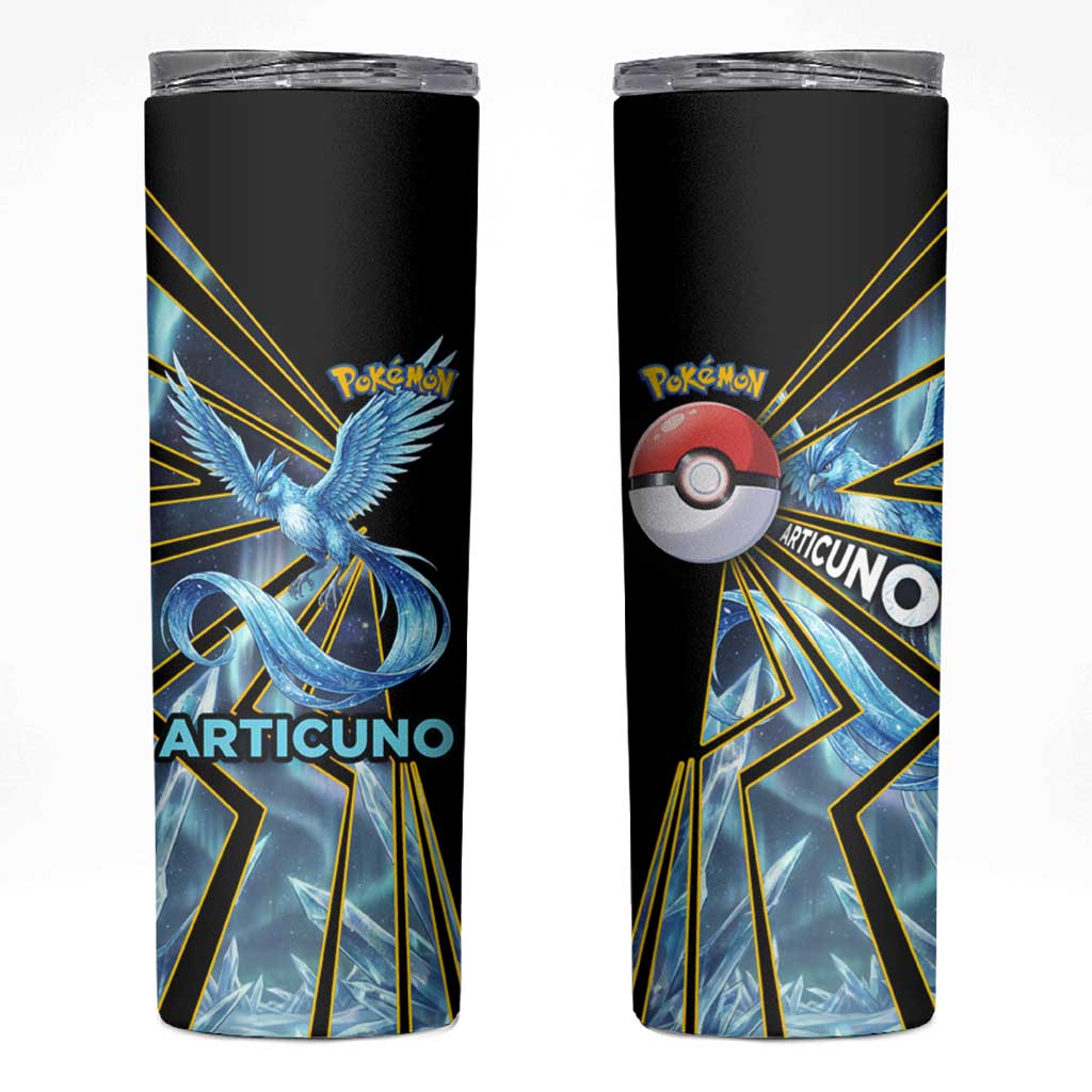 Articuno Poké Skinny Tumbler Frost Crystal Comic Style