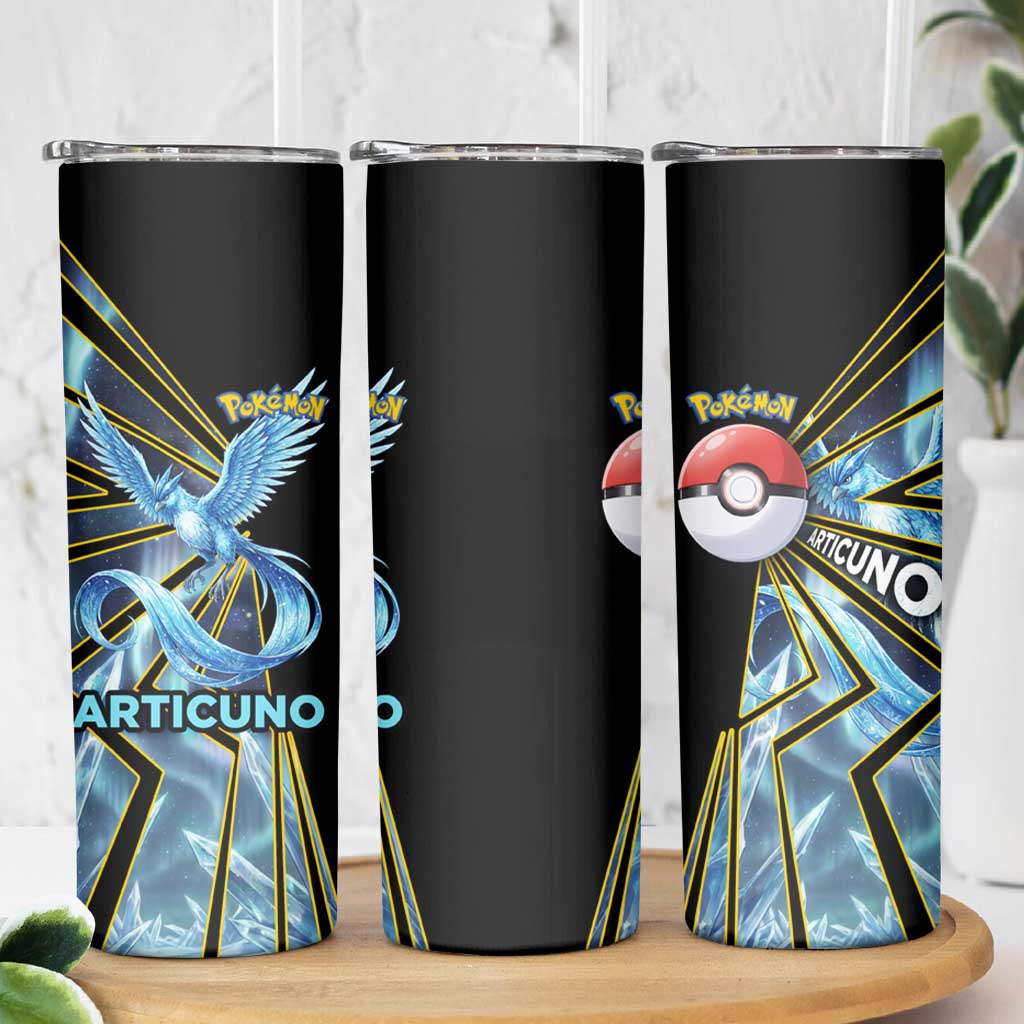 Articuno Poké Skinny Tumbler Frost Crystal Comic Style