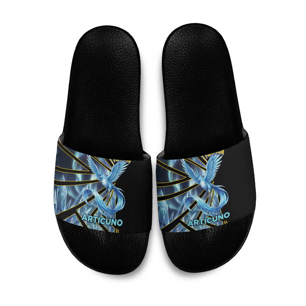 Articuno Poké Slide Sandals Frost Crystal Comic Style