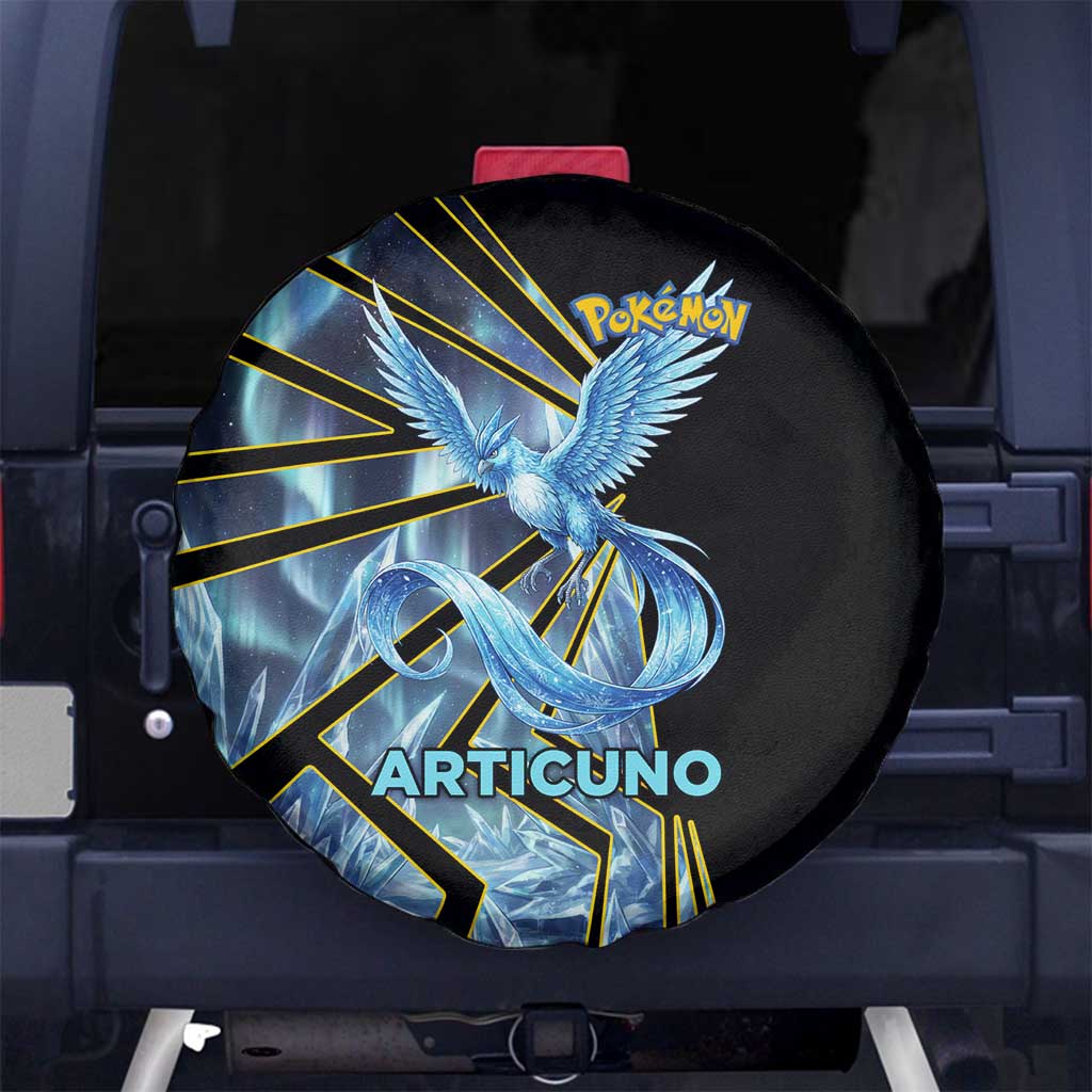 Articuno Poké Spare Tire Cover Frost Crystal Comic Style