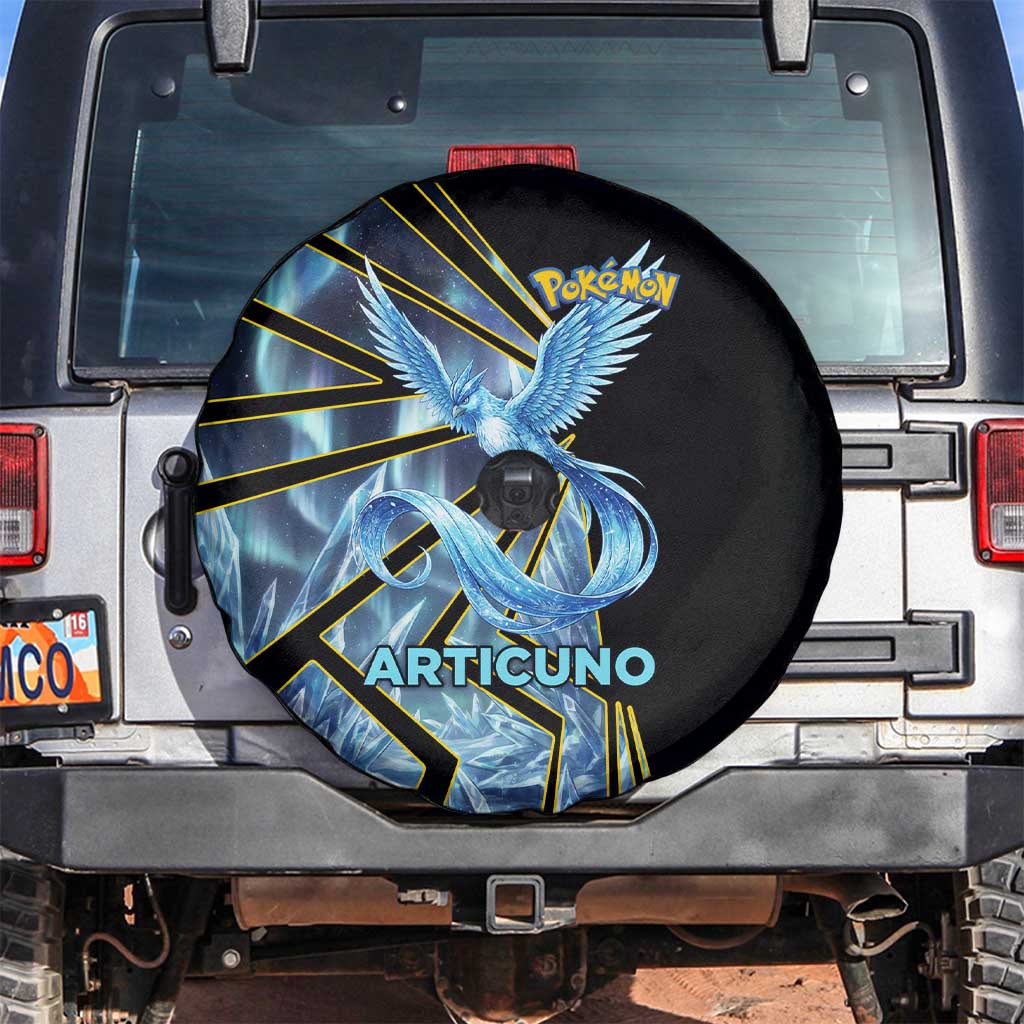 Articuno Poké Spare Tire Cover Frost Crystal Comic Style