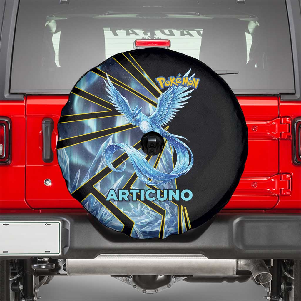 Articuno Poké Spare Tire Cover Frost Crystal Comic Style