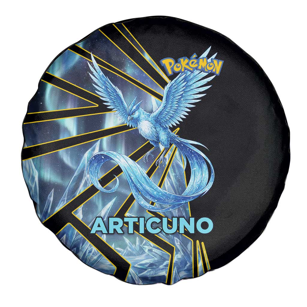Articuno Poké Spare Tire Cover Frost Crystal Comic Style