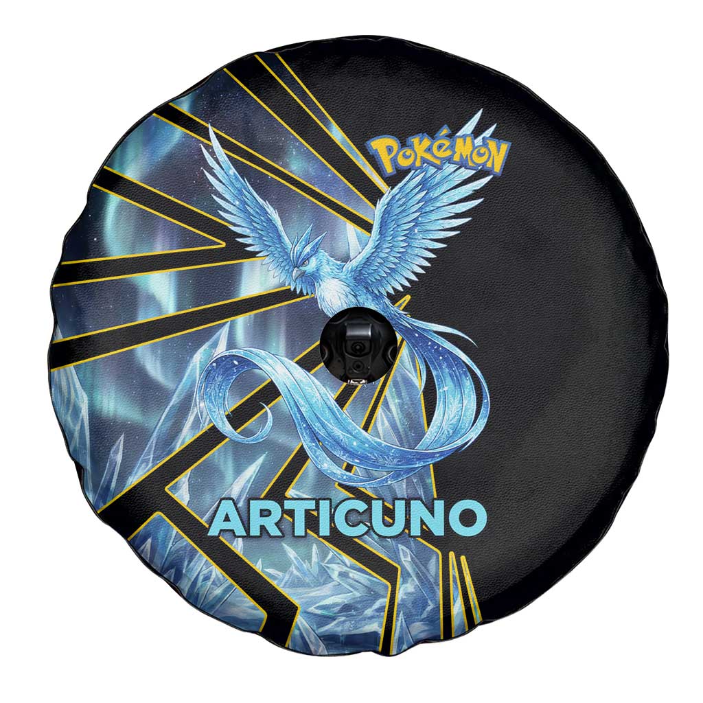 Articuno Poké Spare Tire Cover Frost Crystal Comic Style