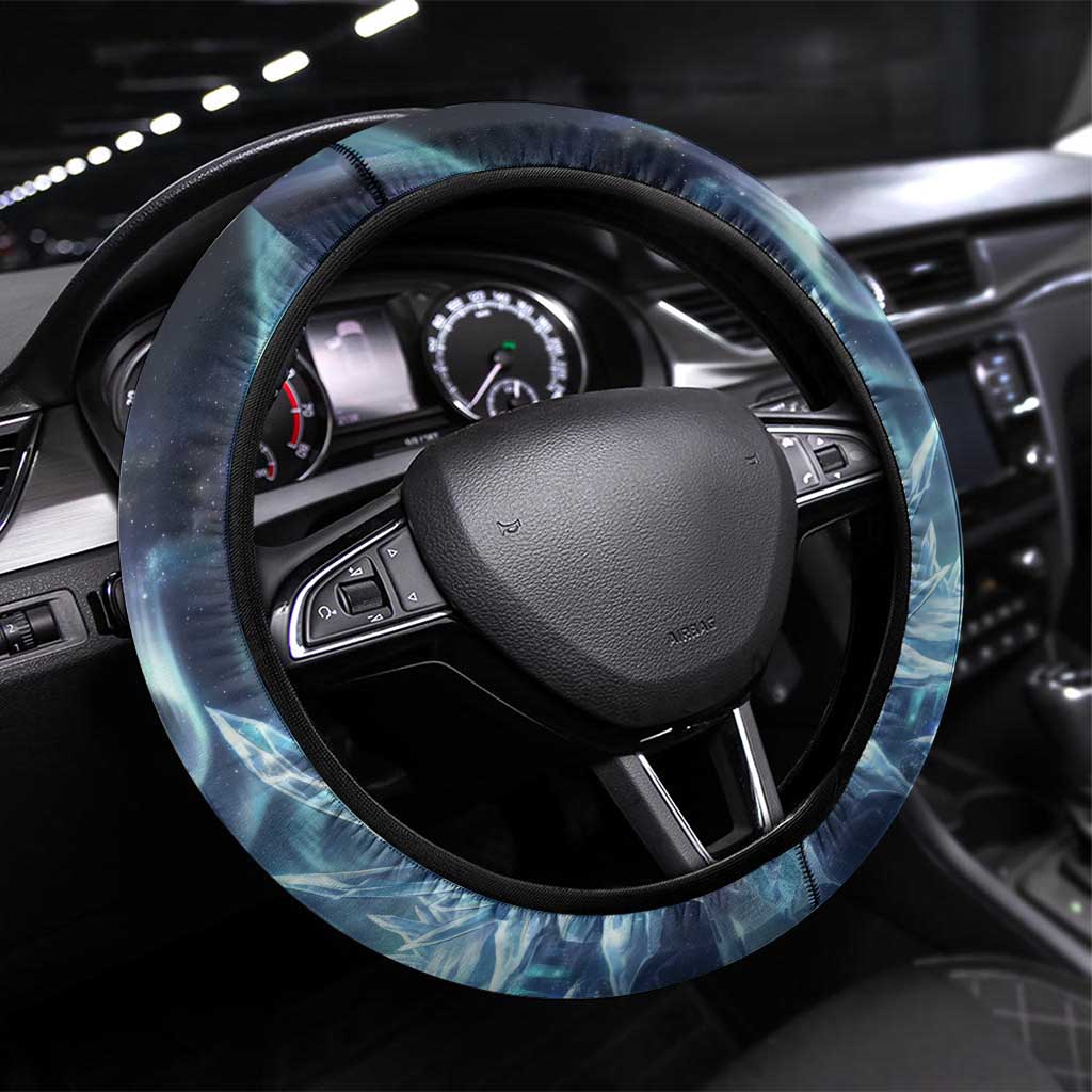 Articuno Poké Steering Wheel Cover Frost Crystal Comic Style