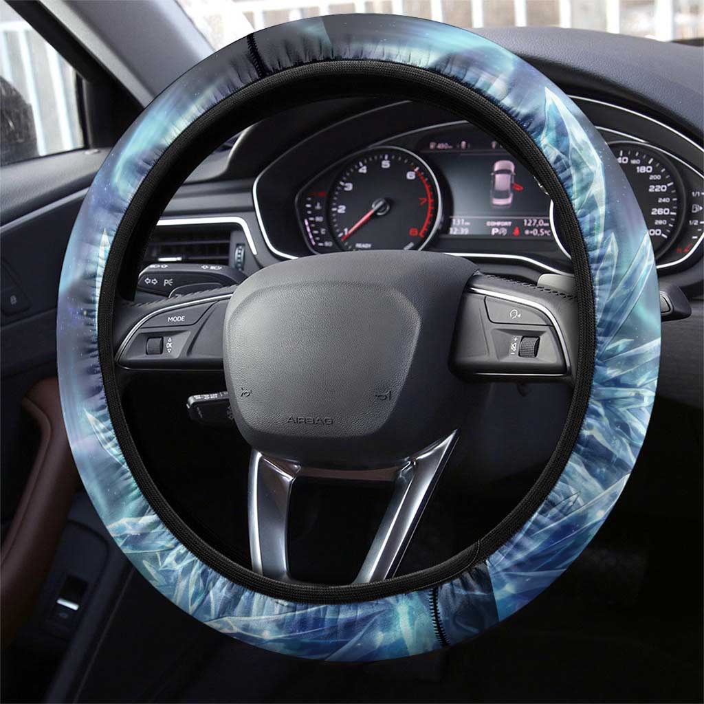 Articuno Poké Steering Wheel Cover Frost Crystal Comic Style